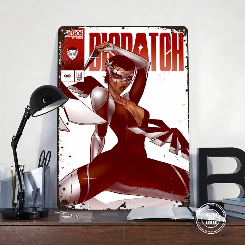 Dispatch Cover Art Personalized 3D Textured Metal Poster Wall Art Vintage Tin Signs for Home Decor Room Decoration Gaming Items