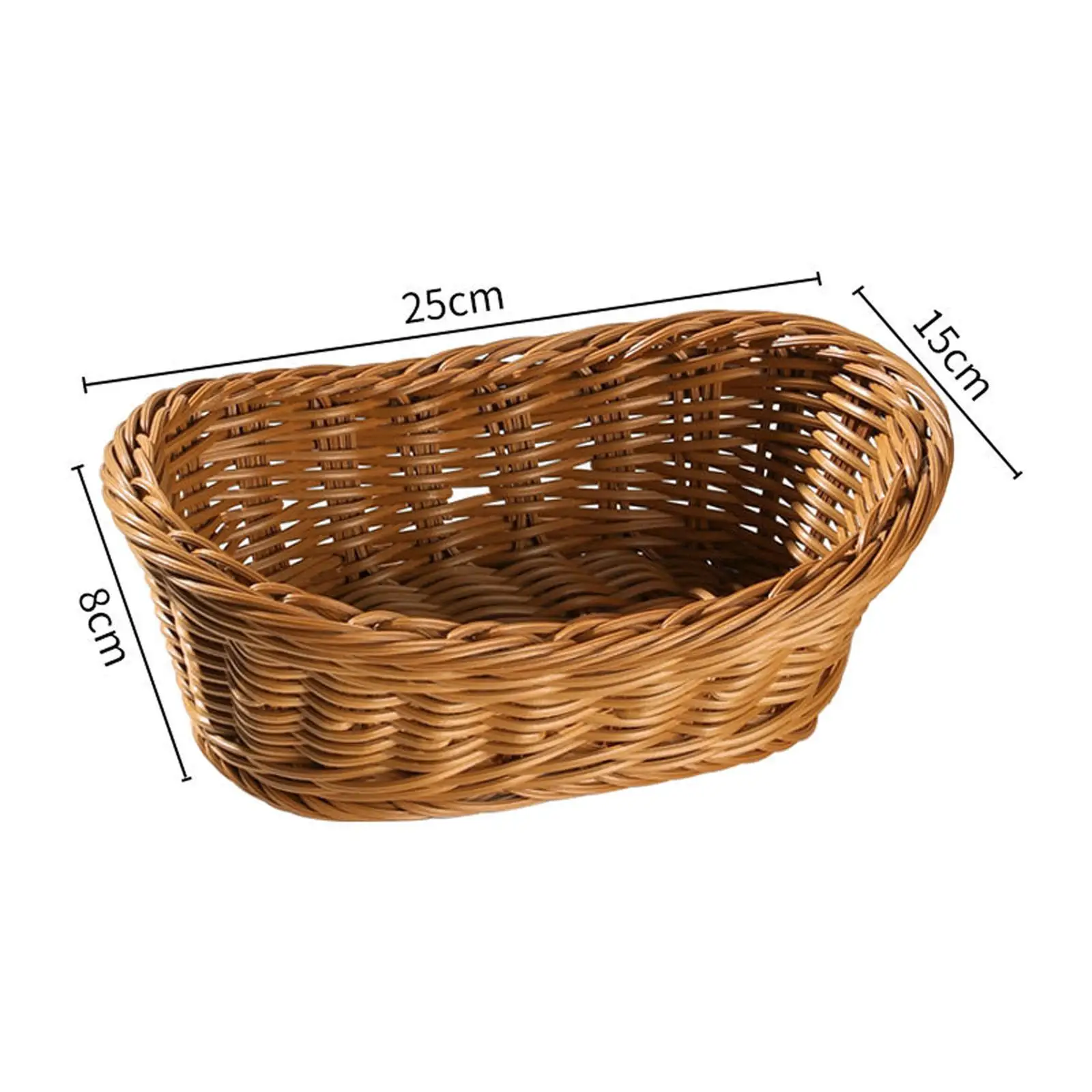 Woven Bread Basket Serving Tray Food Serving Holder for Fruit Vegetables Sundries