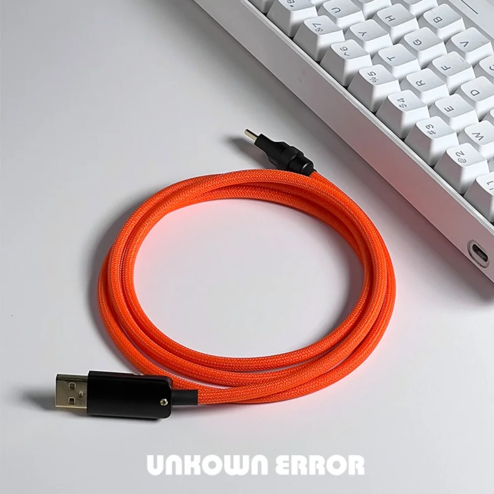 UNKNOWN ERROR Customized Mechanical Keyboard Cable USB To Type-C Data Cable Basic Straight Style Hand Weav Pc Accessories Gift