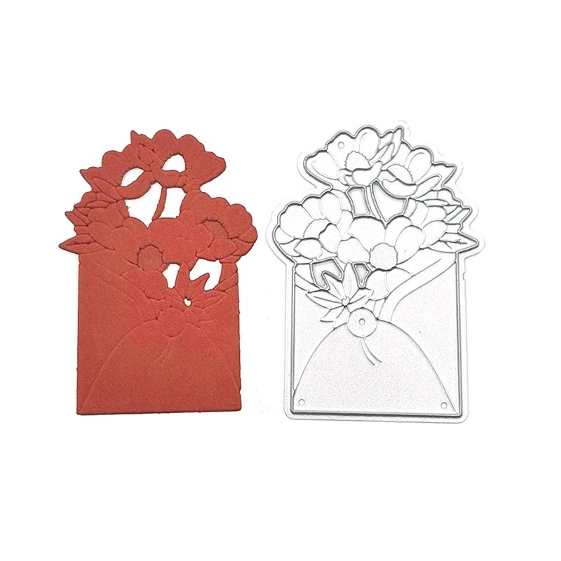 

The Flowers in the Envelope Metal Cutting Dies for DIY Scrapbooking and Card Making Decor Embossing Craft Die Cut