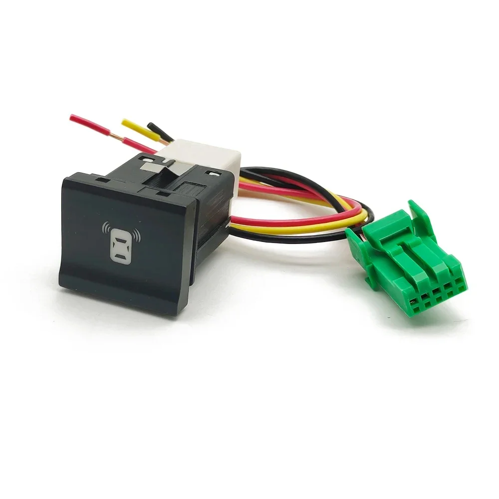1PC Car LED Light Power Radar Switch Button with Connection Wire For VW polo 6C 2014 2015 Auto Accessories
