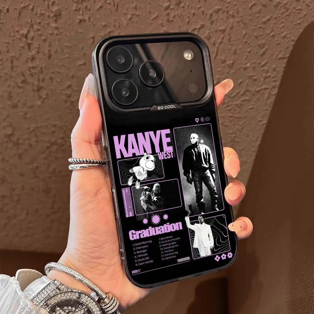 حافظة هاتف K-Kanye West Bully لهاتف iPhone 17,16,15,14,13,12,11,Pro,Max,Plus,E,Air,Mini Black Tpu