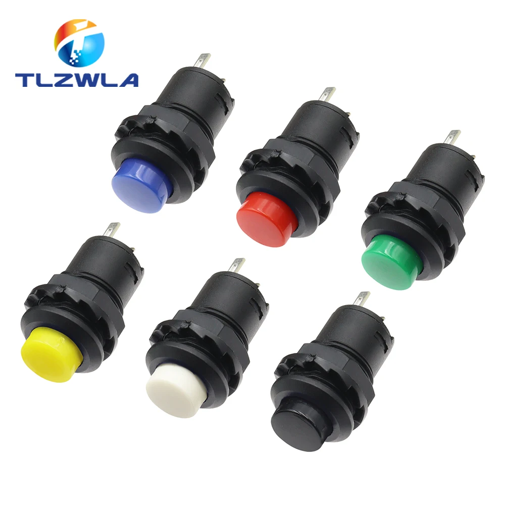 6PCS Self-Lock /Momentary Pushbutton Switches DS228 DS428 12mm OFF- ON Push Button Switch 3A /125VAC 1.5A/250VAC DS-228 DS-428