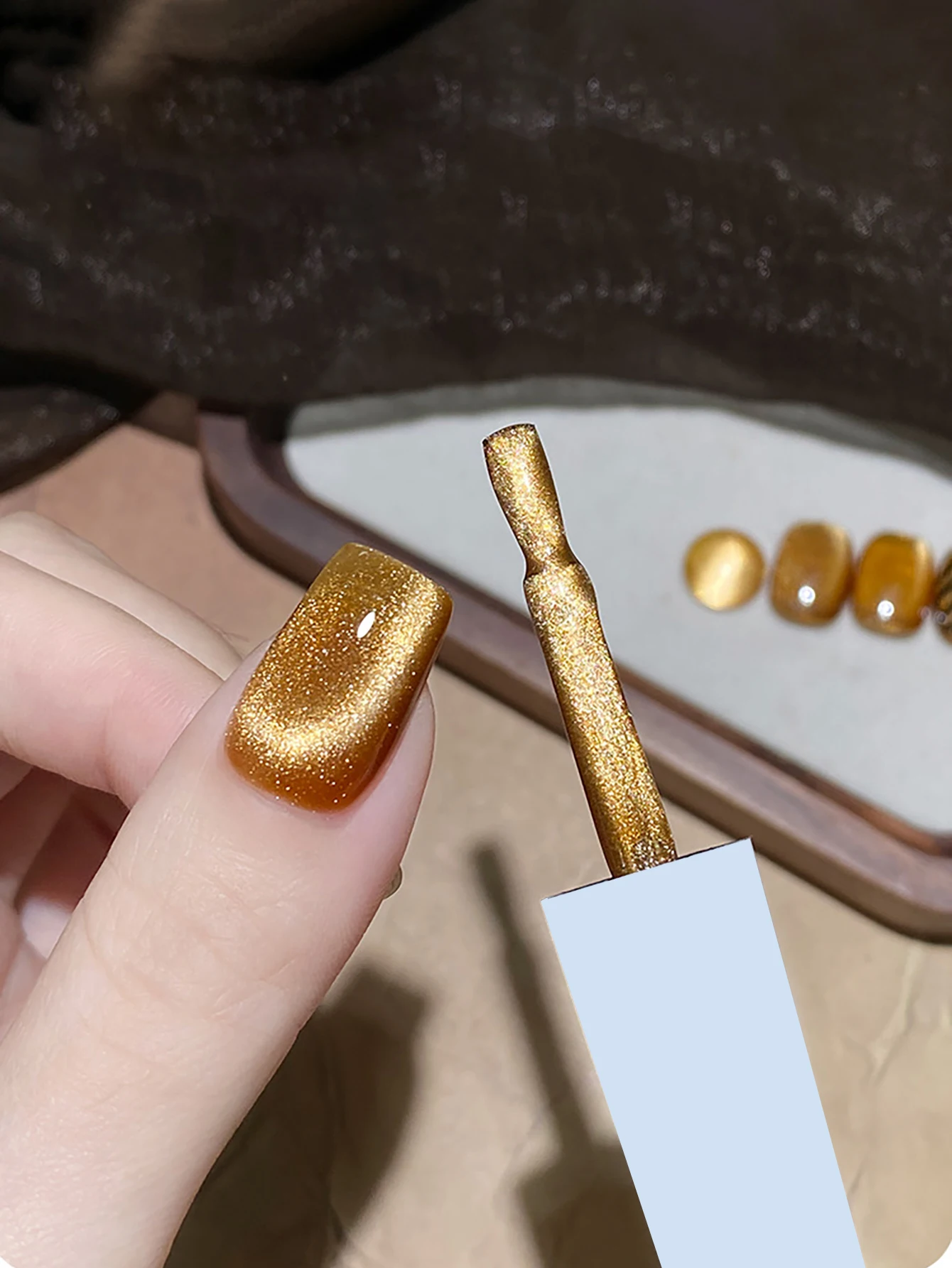 WS الذهبي بريق القط المغناطيسي هلام طلاء الأظافر الذهب ضوء المغناطيسي هلام شبه دائم نقع قبالة الأشعة فوق البنفسجية هلام الورنيش لوازم الأظافر DIY بها بنفسك #6