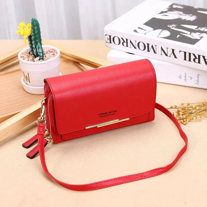 

Korean Style Women's Wallet Large Capacity Multi-Functional Shoulder Bag Mid-Length Clutch Coin Purse for Ladies