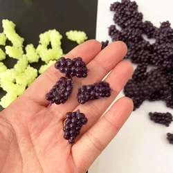 10PCS Mini Simulation Grapes TPR Grape Scale Model Miniature Scene Models Eco-friendly Food Toy for Doll House Ornaments Decor