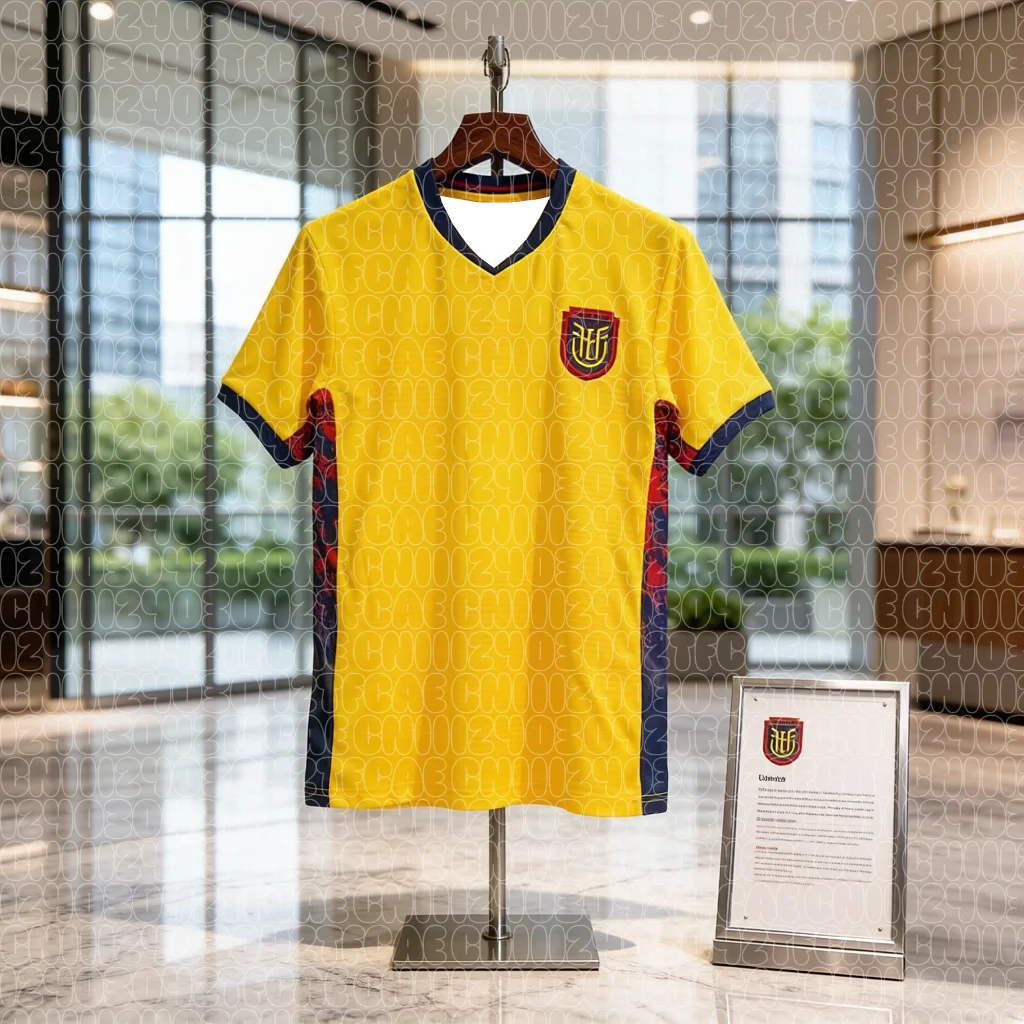Camiseta de Fútbol Ecuatoriana con Estampado 3D para Padres e Hijos, Verano 2026, Nueva, de Secado Rápido y Transpirable para Deportes al Aire Libre