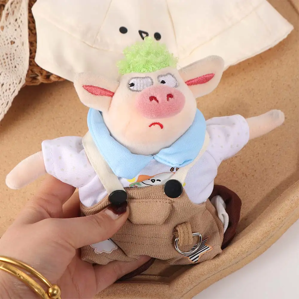 1 set Clothes Cartoon Overalls 20cm Cotton Clothes Bear Hat Cat Cotton 's Clothes Cute Mini Clothes Accessories