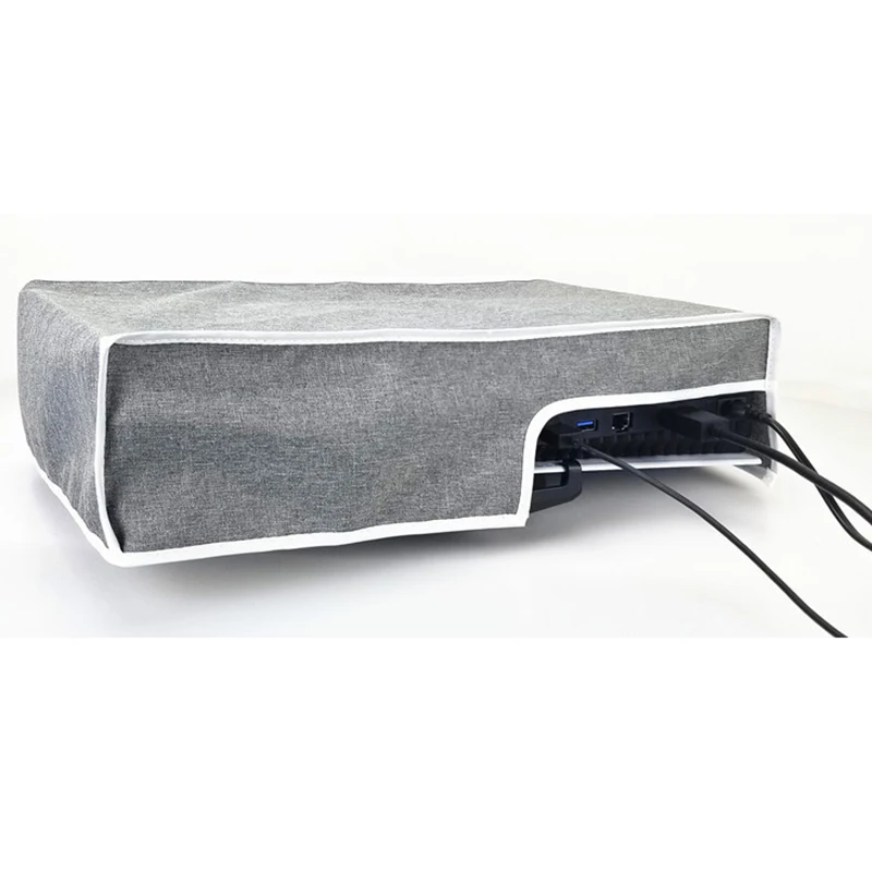 Cubierta Horizontal de estilo Simple para consola de juegos PS5, Protector a prueba de polvo para juegos de PS5, accesorios de juego, gris