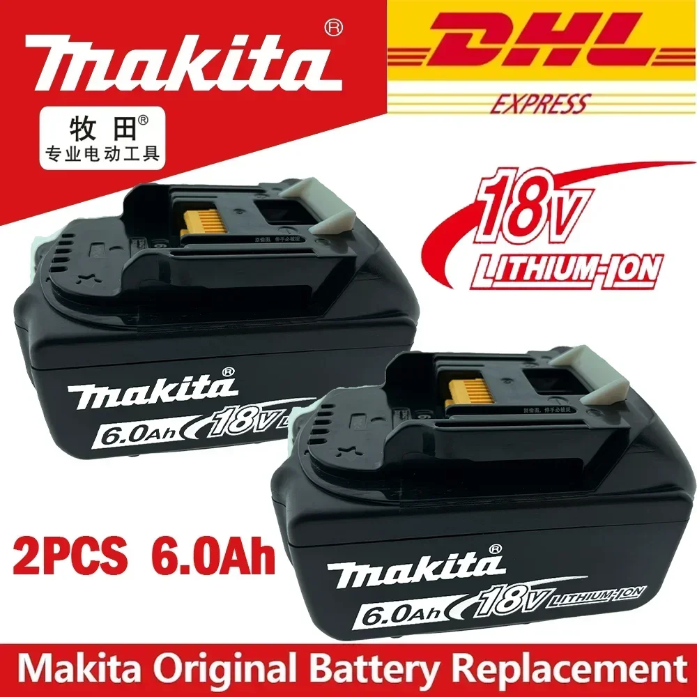 100% Original Makita Rechargeable LED Lithium-ion Battery,18V 5/6Ah BL1860B BL1860 BL1850 BL1830 BL1815 Original Tool Battery