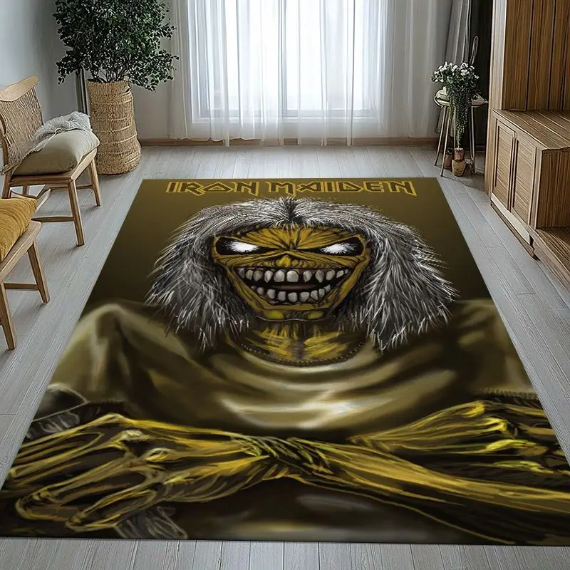 Eddie I-Iron M-Maiden Cartoon Sign Soft Non-Slip Large Area Rug for Living Room,Bedroom Playroom Carpet Mat for Sofa,Home Decor