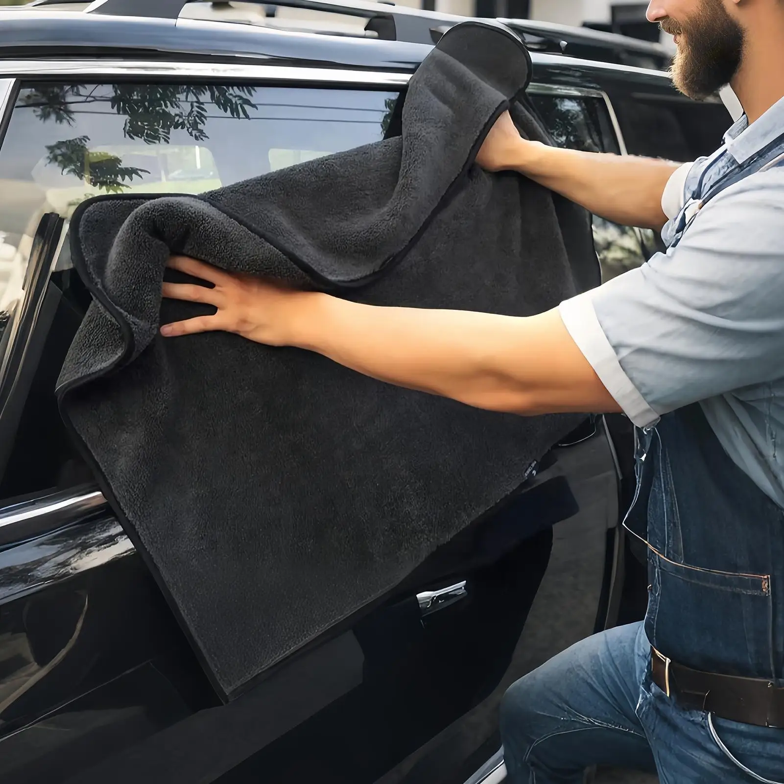 

Полотенца для сушки автомобиля из микрофибры Супервпитывающие безворсовые тряпки Профессиональные сушильные полотенца из микрофибры для детализации автомобиля для окон