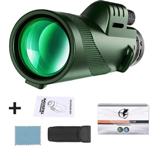 Tragbare Leistungsstarke 80X100 HD Monokulare 50000M Teleskop Long Range Zoom Mit Stativ Telefon Clip Für Outdoor Jagd Camping tourismus