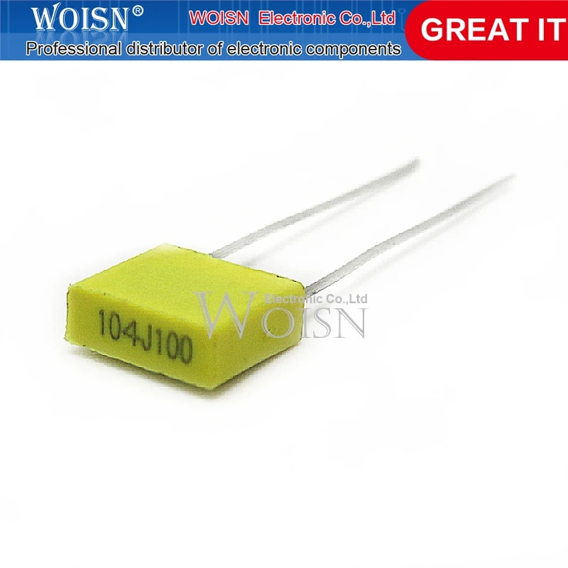 100pcs/lot Correction capacitor 100V104J 100NF 0.1UF Correction capacitor 5mm pitch