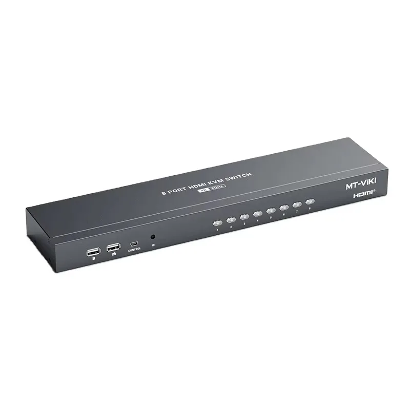 

4K 60Hz KVM Switch HDMI 8 Port W/8 Cables & 3.5mm Audio, Rack Mount KVM Switch, 4 USB 2.0,HDMI 2.0,HDCP 2.2