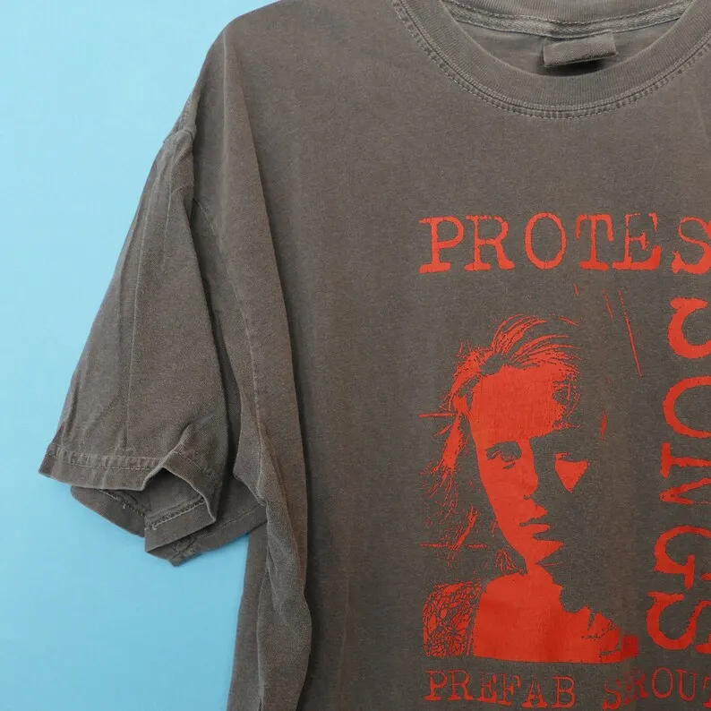 Prefab Sprout Protest Songs Album Tee Two Wheels Good Band Shirt Pop Alternative English Rock Indie Heavyweight Boxy Fit Shirt U