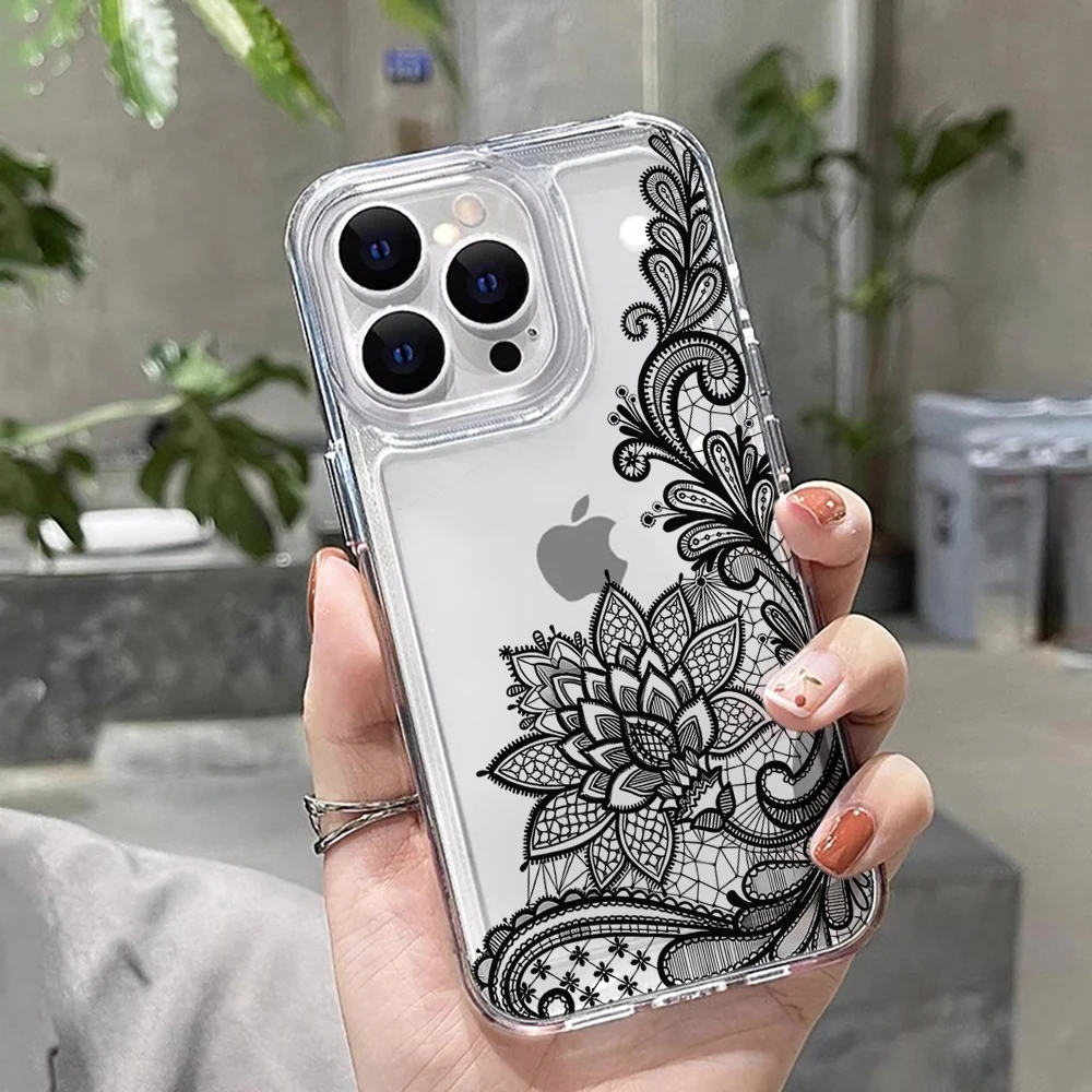Luxuriöse Spitzen-Mesh-Handyhülle für Xiaomi Mi Lite 5G Ne Xiaomi 12T 13t 14t 15t Pro 17 Pro Max Weiche Rückseite Sturzsichere Schutzhülle – Detail 8