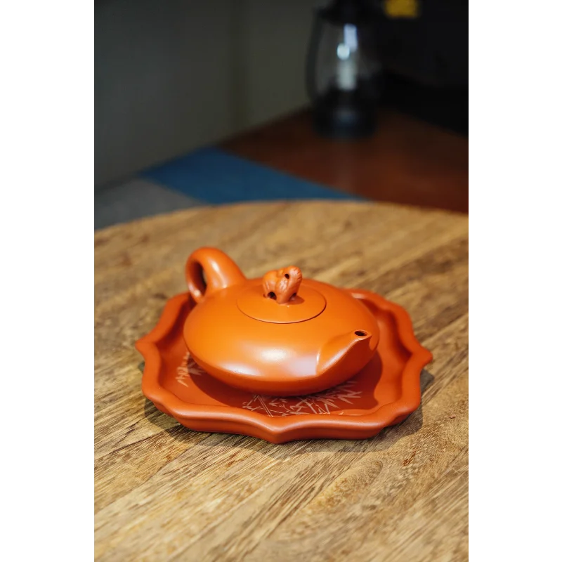Yixing Purple Clay Elephant Teapot 200ml with Ball Hole Filter for Kung Fu Tea