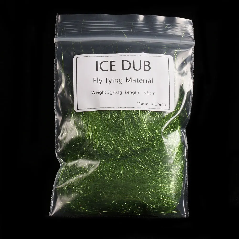 1 Packung 3,5 cm Ice Dubbing Fliegenbindematerial Nymphen-Scuds Dub Ice Wing Fiber Thorax Material Flash Sparkle Add Blending Material – Detail 8