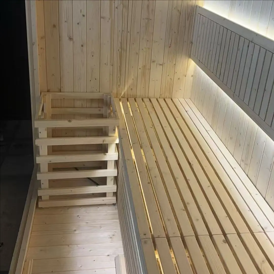 New Design Great Quality Traditional Sauna Hemlock 4 People Indoor Sauna Room With Intelligent