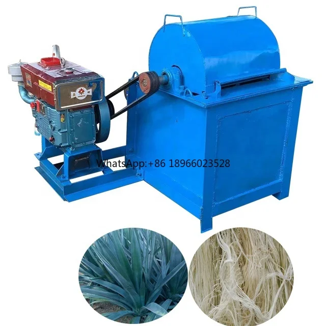 Industrial hemp sisal fiber extraction machinery sisal fiber automatic decorticator machine sisal fibre processing machine