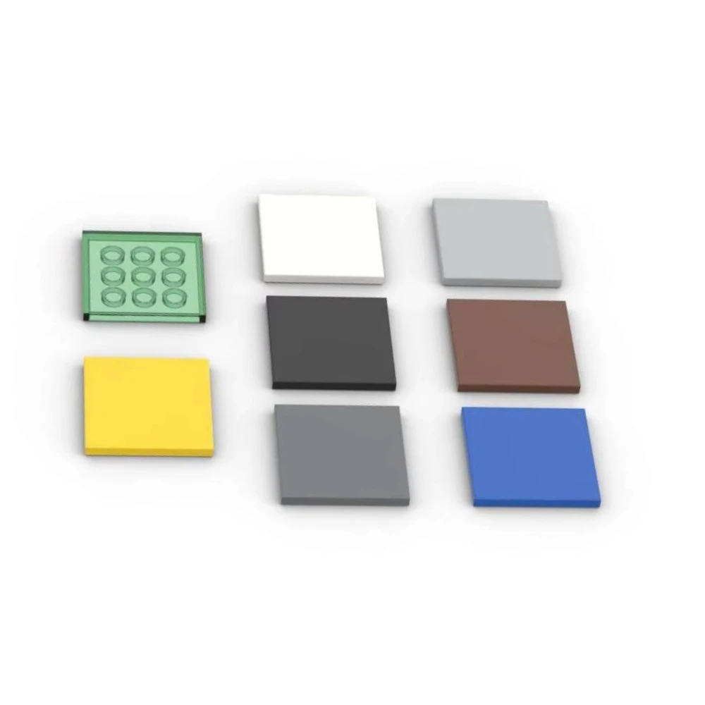 MOC 10PCS 1751 Tile 4x4 Plate Building Blocks Kit House Castle Assemble Board Bricks Particle Idea Toys Children Birthday Gifts