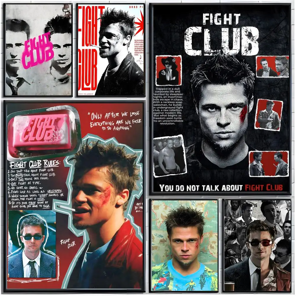 film thriller F-Fight Club Poster Modern Wall Art Home Decor Living Room Decorative Print Unframed