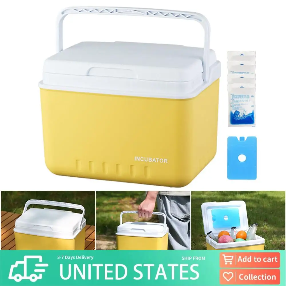 

6л изолированный ледяной сундук, многоцелевой уличный жесткий холодильник для кемпинга, пикника, пляжа, напитков, рыбалки