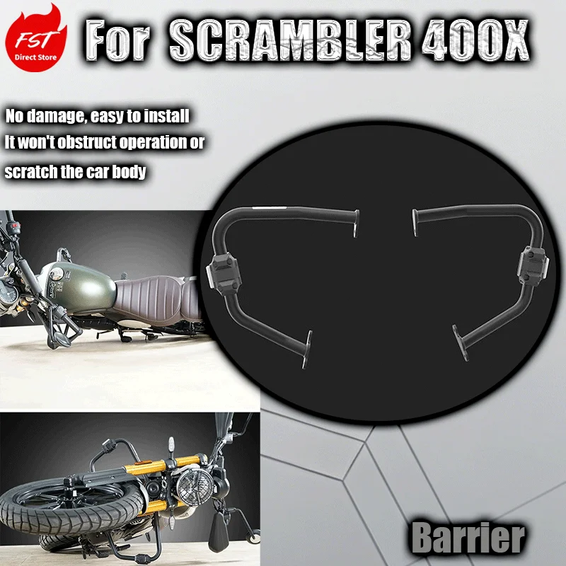 Fits Scrambler 400X Crash Bar Bumper Climber Speed Racing Protection Modified Parts