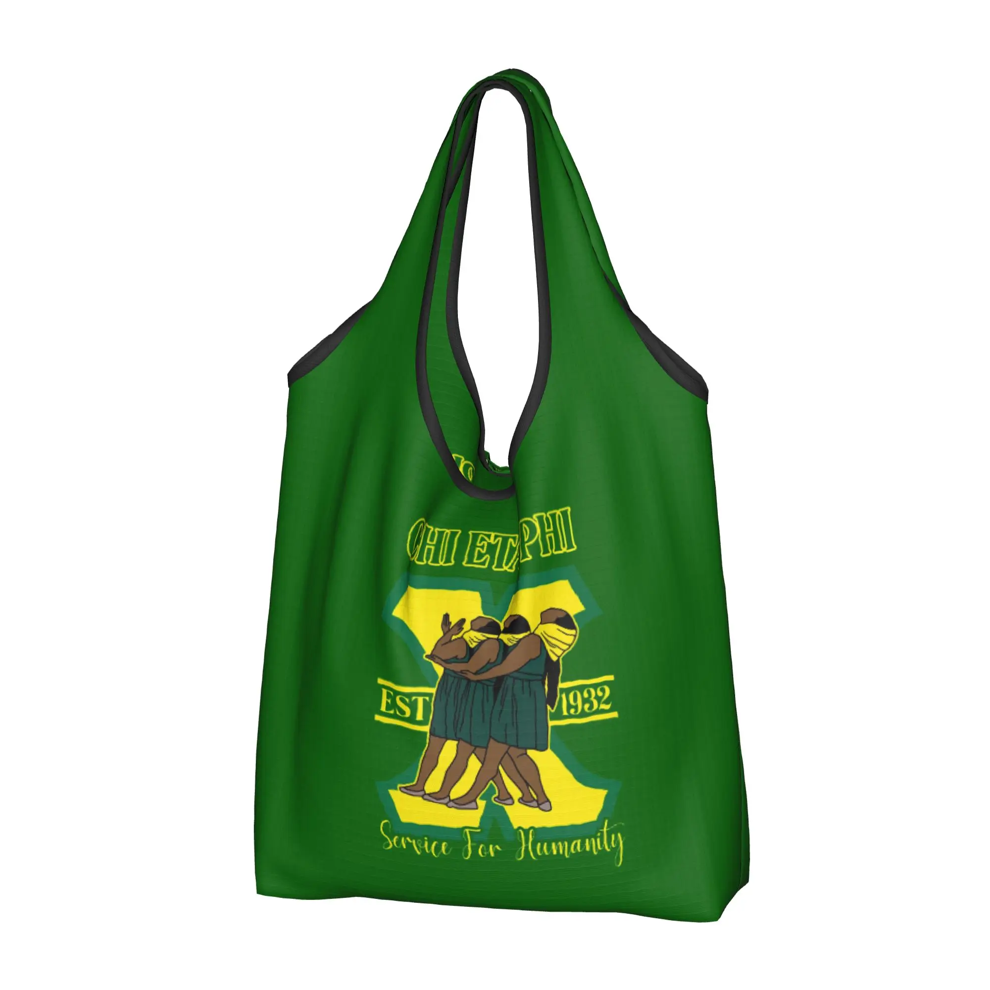 Recycling CHI ETA PHI Sorority Nurse 1932  Shopping Bag Women Tote Bag Portable  Groceries Shopper Bags
