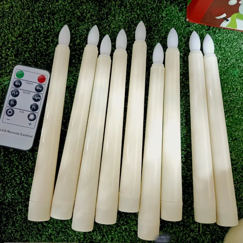 Flameless Floating LED Candles with Wand Remote Magic Hanging Candle Flickering Battery operated Halloween Taper Candle light