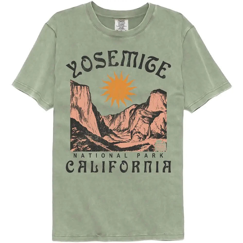 National Parks Yosemite Noveau Officially Licensed Adult Comfort Co T-Shirt