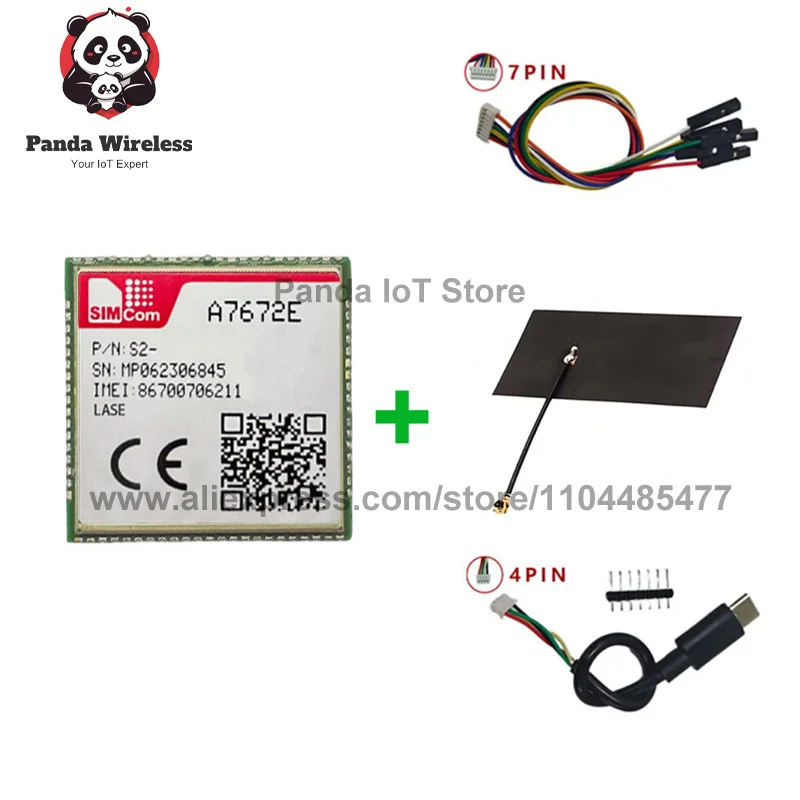 

SIMcom A7672E-LASE CAT1 Основная плата Дані + голос LCC + LGA LTE-FDD/GSM/GPRS/EDGE Совместимость с SIM7000E SIM7070E SIM800F