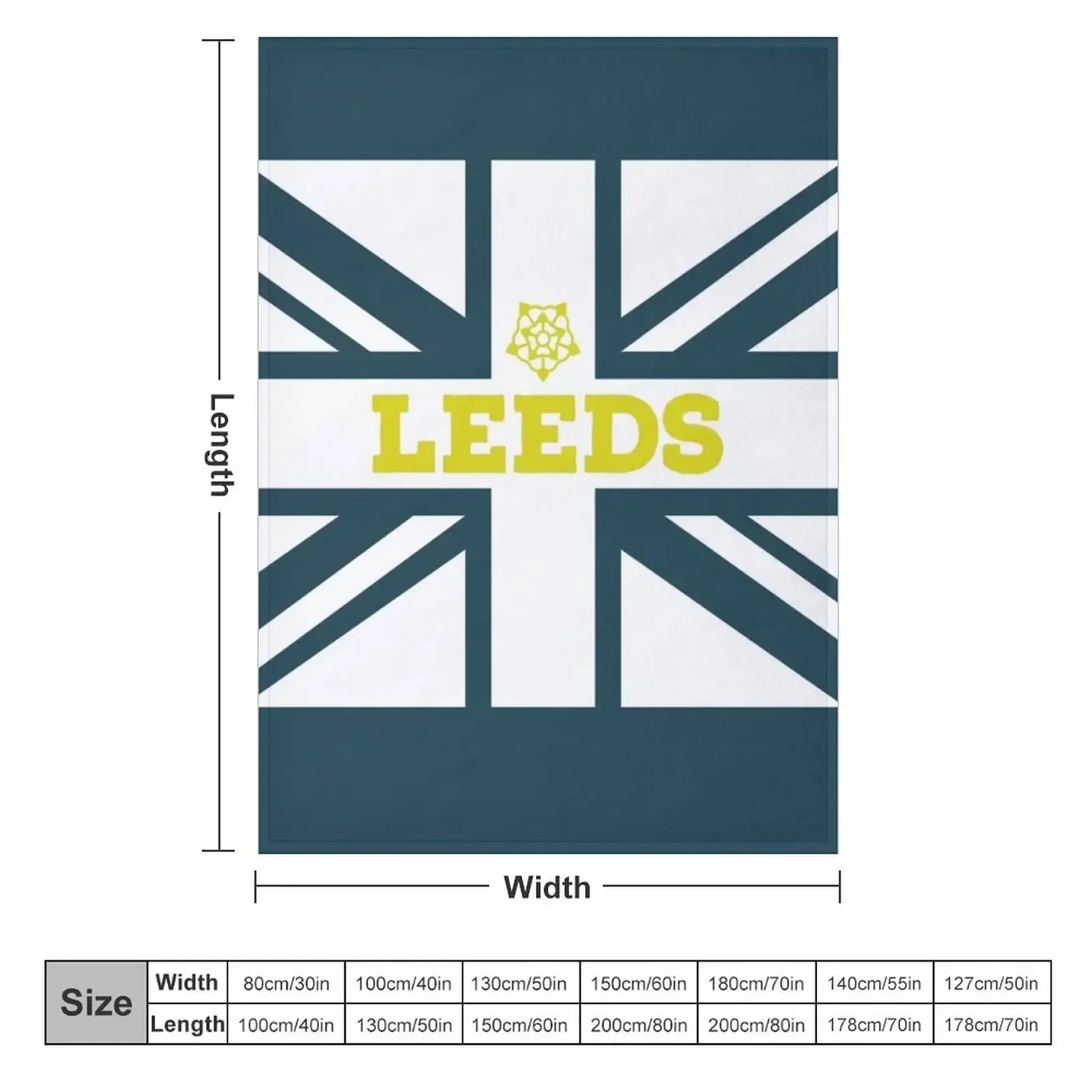 Leeds Union Jack Throw Blanket manga bed plaid Thin Blankets