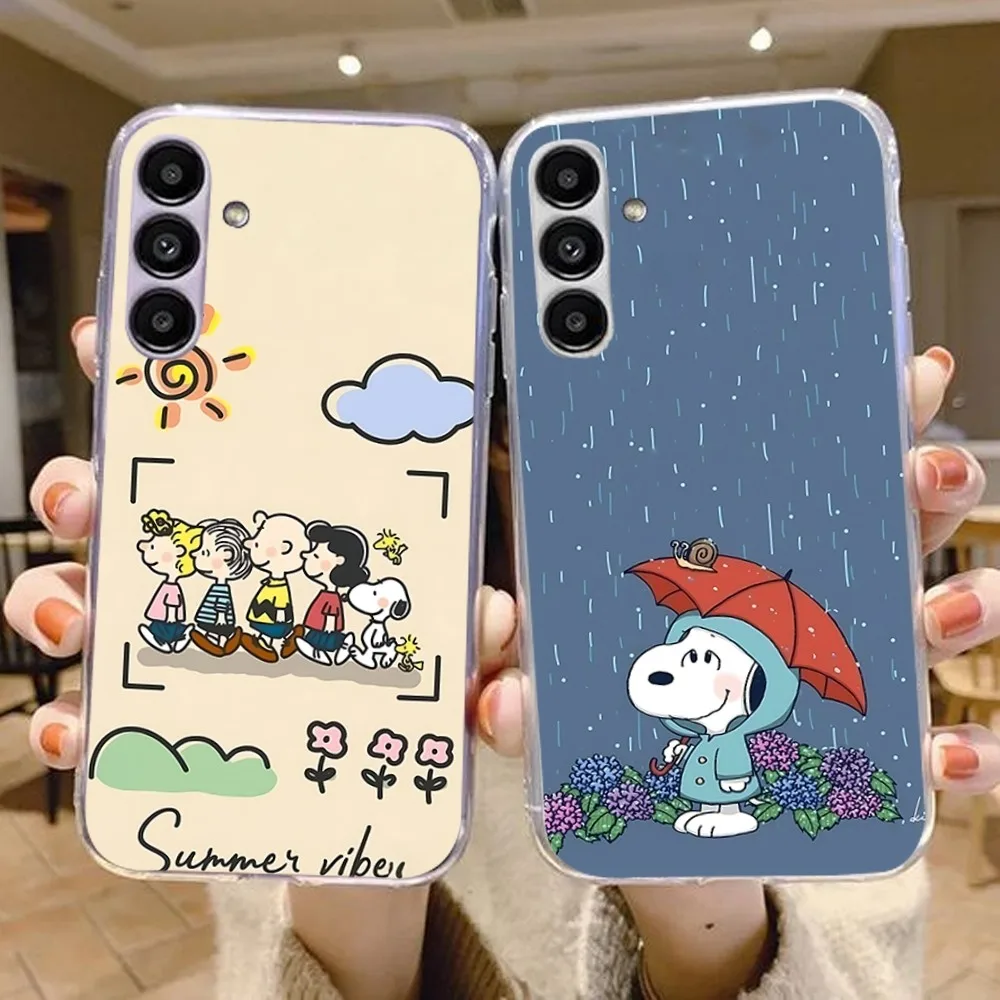 A-SnoopyS Phone Case For Samsung Galaxy A52 A12 A51 S21 Edge S22ULTRA S23 S20LITE Plus Ultra Black Cover