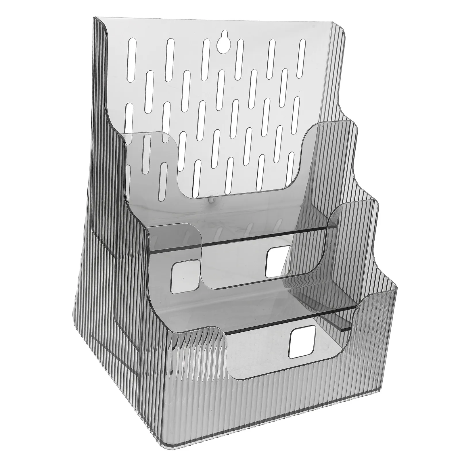 Acrylic Transparent File Organizer for Desk Desktop Document Rack Book Folder Stand Magazine Holder Clear File Storage Solution