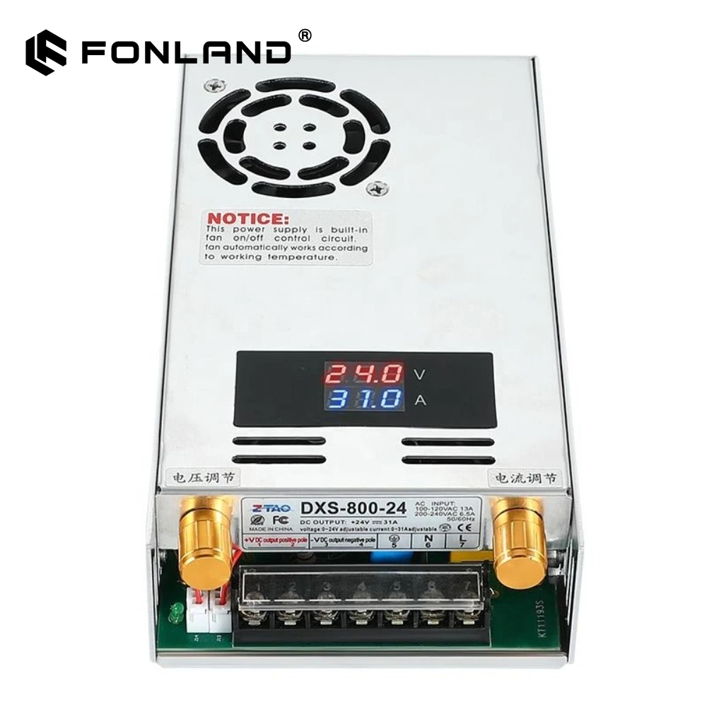 FONLAND DXS Series Adjustable Switch Power Supply For 130W 260W 400W 500W 1000W Laser Pump Source Modification