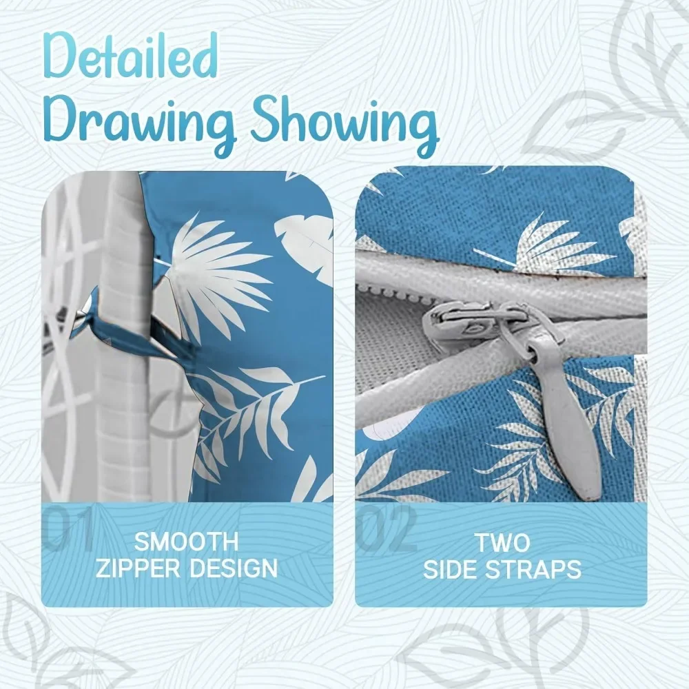 استبدال وسادة كرسي البيض المستديرة في الهواء الطلق، مقاومة للماء 45 بوصة طول × 45 بوصة عرض وسائد كرسي البيض المتأرجحة المعلقة مع مسند الرأس