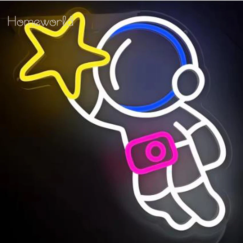 Astronaut Neon Sign for Wall Decor  Dimmable LED Neon light  suitable for Bedroom Gameroom Man Party Birthday Gift for Teen