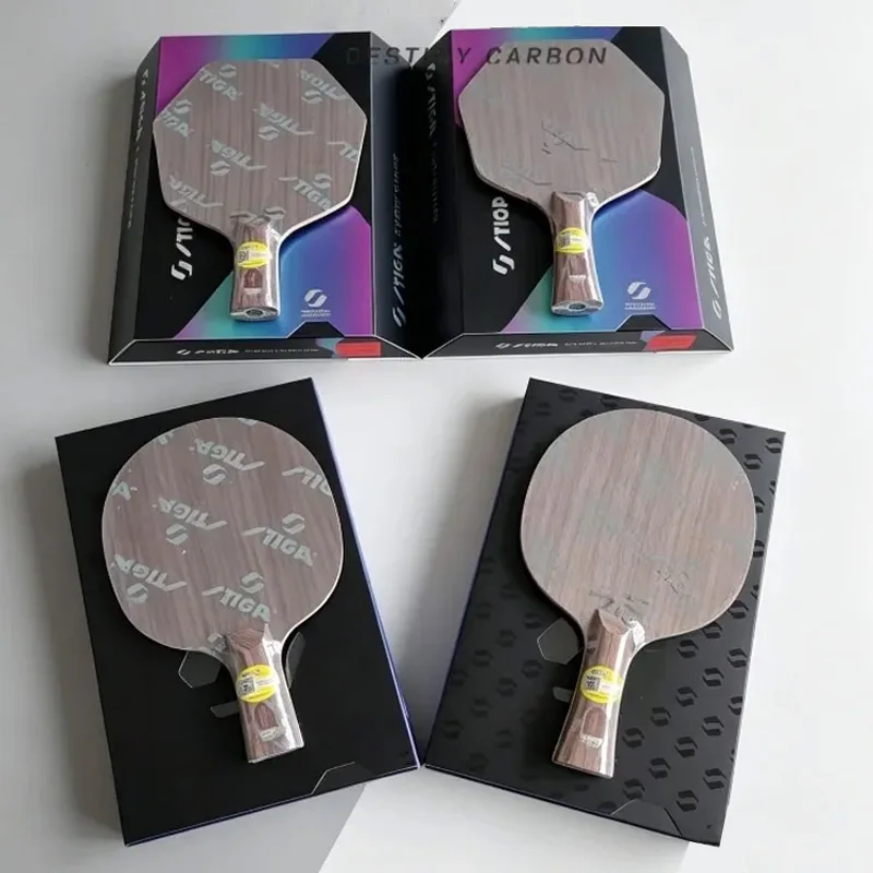 STIGA DESTINY Carbon Table Tennis Blade 5+2 Outer Carbon Ping Pong Blade Professional Lightweight Base Board with Original Box
