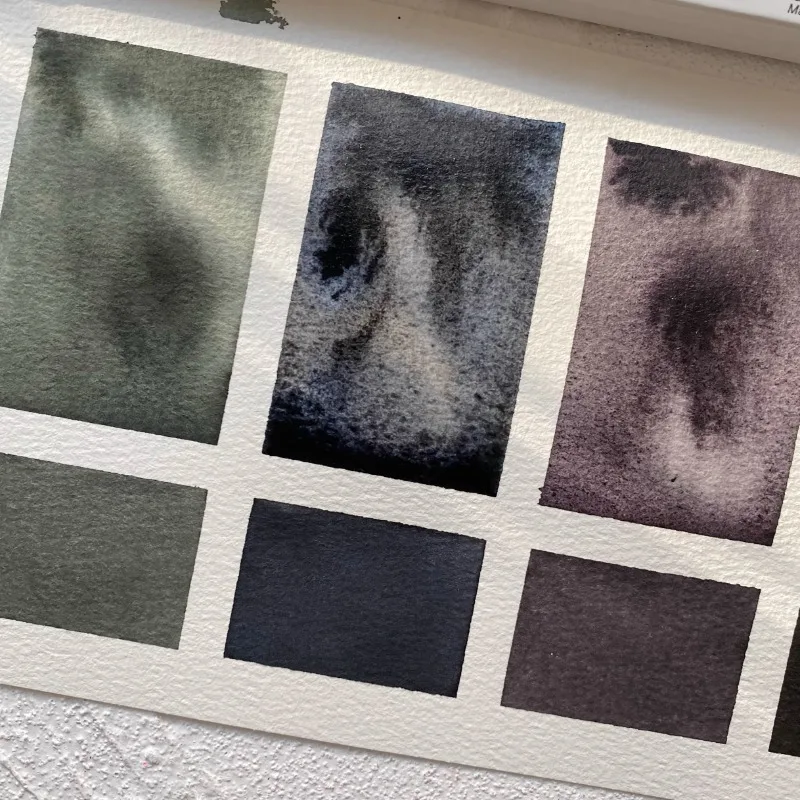 Kuretake giapponese GANSAI TAMBI Pigmento solido per acquerello Sumi Colore 6 colori Artista Principiante Pittura Rifornimenti d'arte