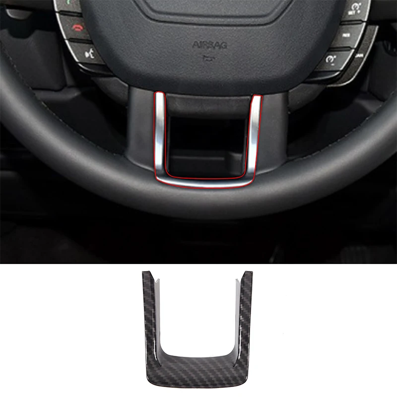 For Range Rover Evoque 2012-2018 ABS Carbon Fiber Steering wheel U-shaped frame Cover Trim Accessories