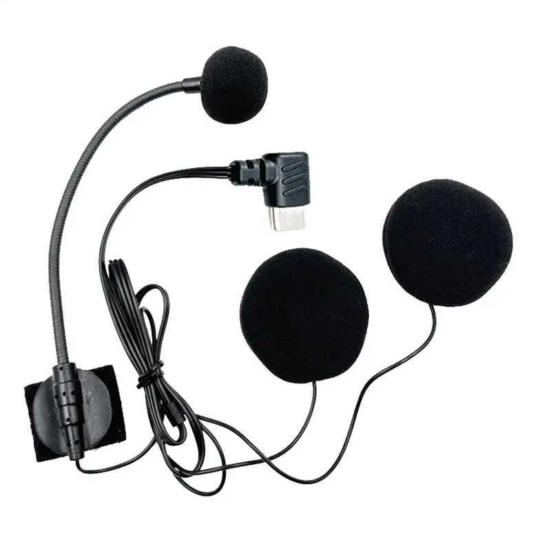 

Helmet Microphone And Speaker Riding Microphone Noise-Cancelling High-Definition Half-Face Waterproof Type-C Plug Headphones For