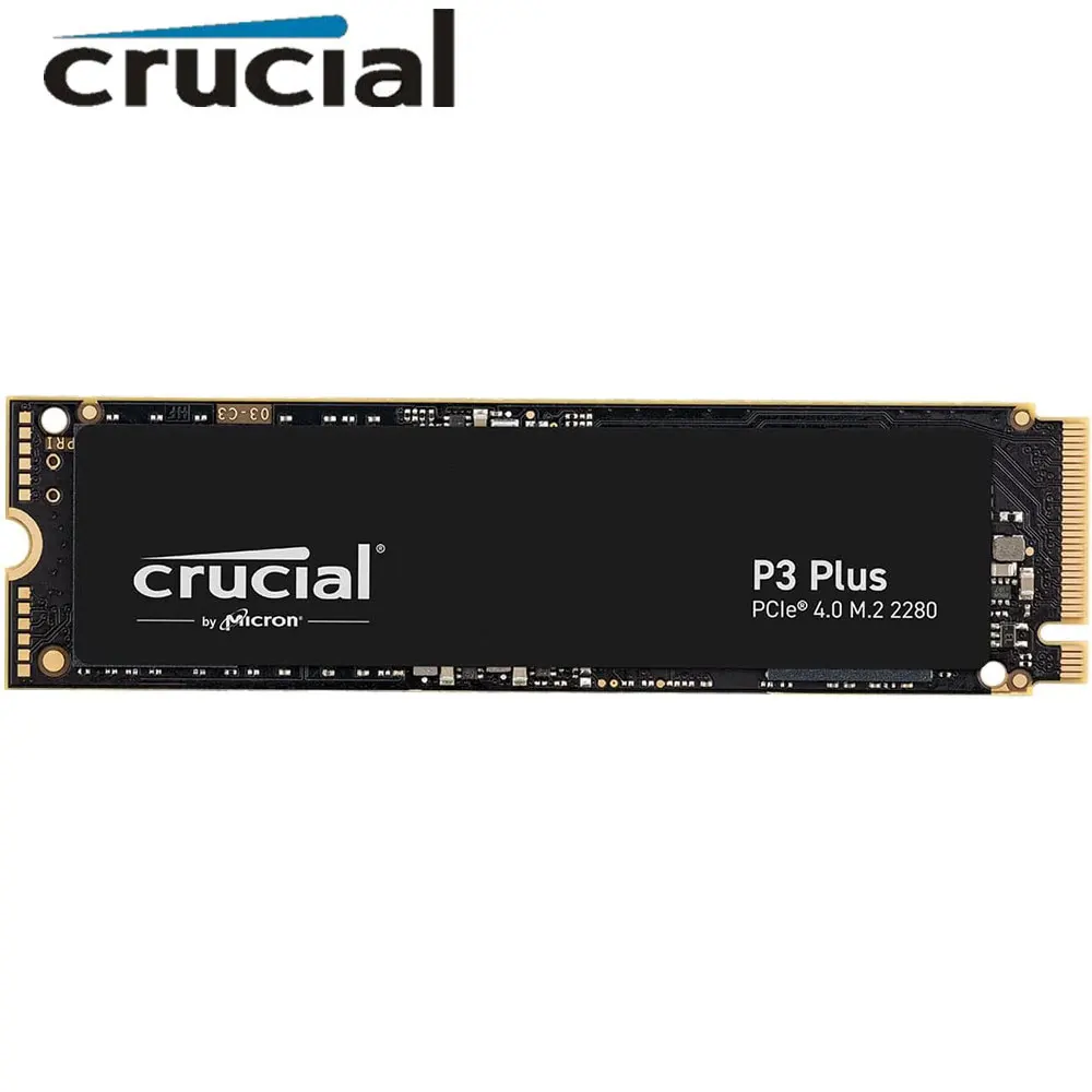 

Crucial P3 Plus SSD 2TB 1TB 4TB 500GB PCIe Gen4 3D NAND NVMe M.2 2280 up to 5000MB/s Internal Solid State Drive For Laptop PC