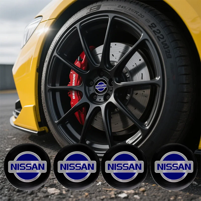 

4pcs Car wheel hub badges and wheel hub logo stickers For Nissan Qashqai X J10 J11 Trail Tiida Teana Skyline Juke X-trail Almera