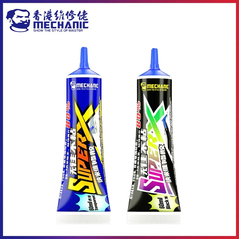 Meccanico 60ml Super X adesivo a polimerizzazione rapida colla a forte incollaggio per telefono Touch Screen staffa di copertura del telaio centrale riparazione del vetro