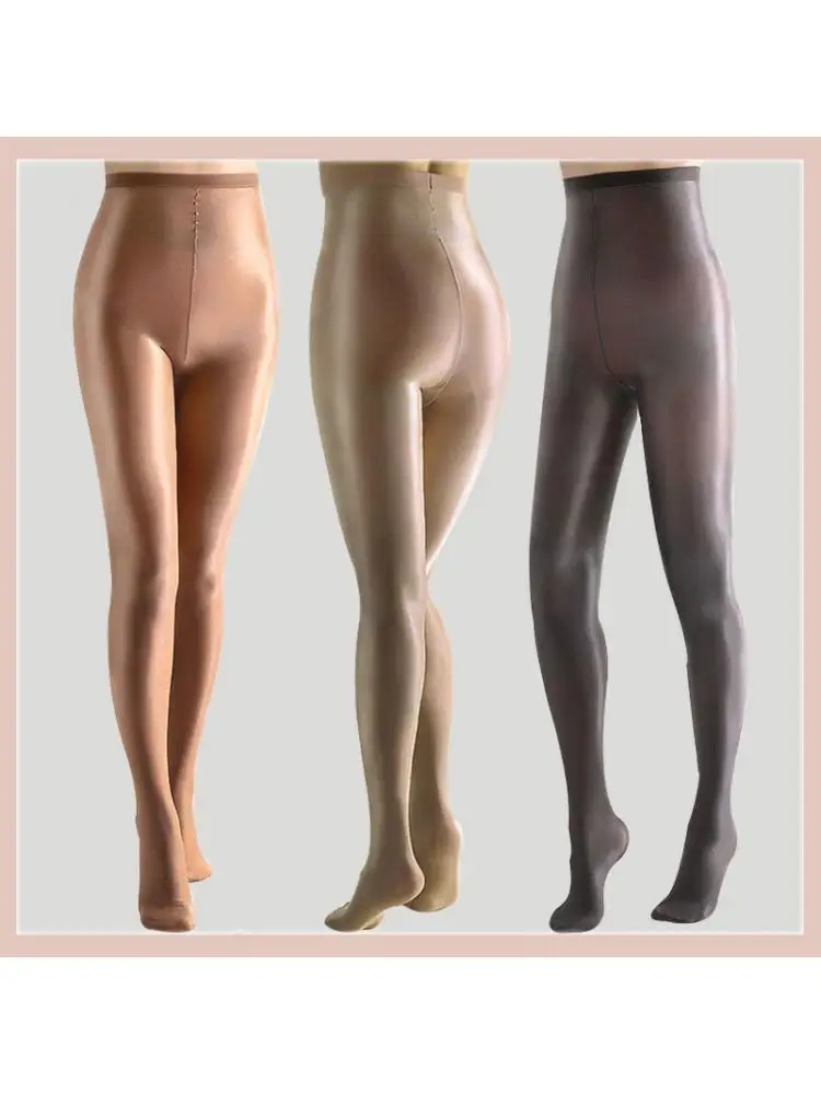 168 - 190cm Lengthened Tall Pantyhose 70d Bodybuilding Dance Reflective Nightclub Singer Shiny Fashion Runway Oil Socks Spot
