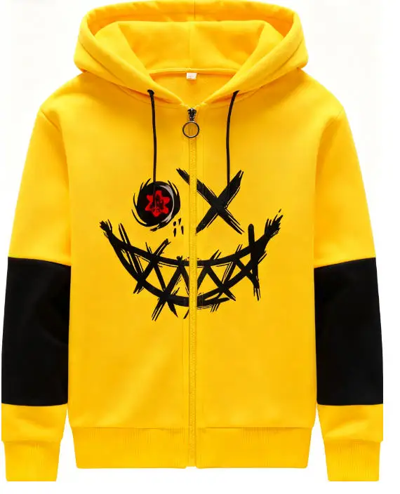 

Men's Zipper Hoodie Devil Face Printed Sweatshirt Daily Street hoodie