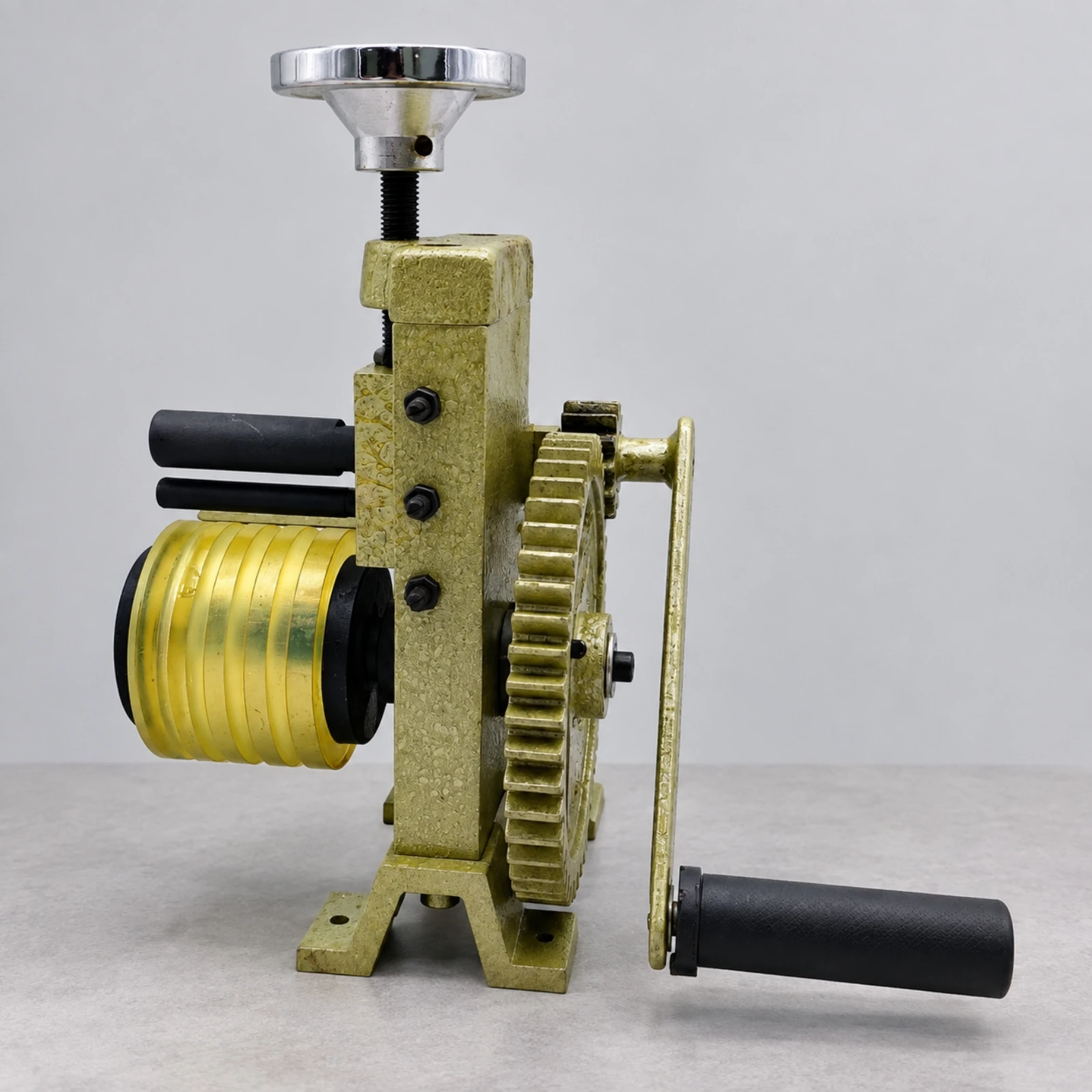 Jewelry Bending Machine Stable Hand-Crank Jewelry Forming Machine with Grooved Roller Accurate Multi-Purpose for Metalworkers