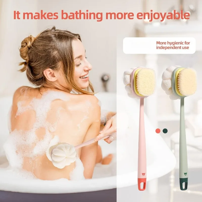 

1 шт. мочалка-скрабер для спины, щетка для душа с длинной ручкой для отшелушивания, глубокой очистки и массажа кожи, щетка для тела с мягкой сеткой